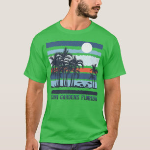 Vintage Miami Gardens Florida Summer 80s Beach Sou T-Shirt