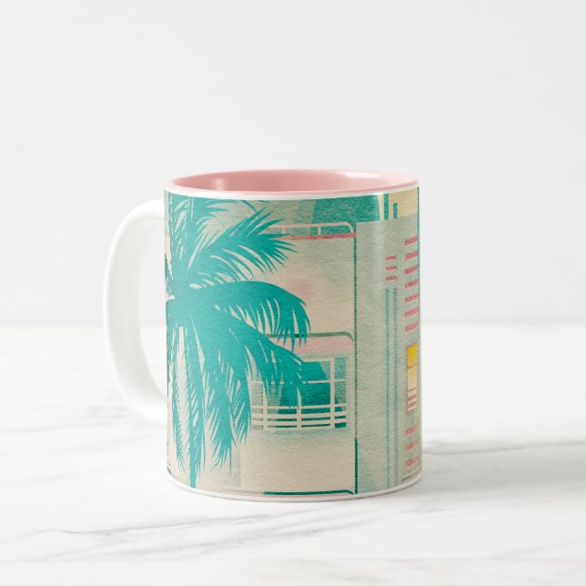 Vintage Miami, Ocean Drive Mug (Front Left)