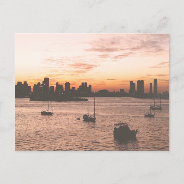 Vintage Miami Skyline Postcard (Front)