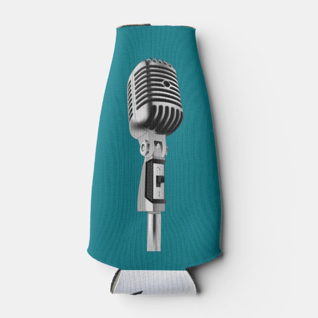 Vintage Mic Bottle Cooler (Front)
