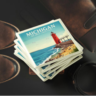 Vintage Michigan Magnet