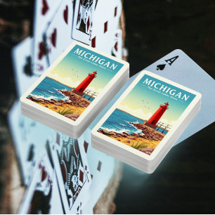 Vintage Michigan Playing Cards
