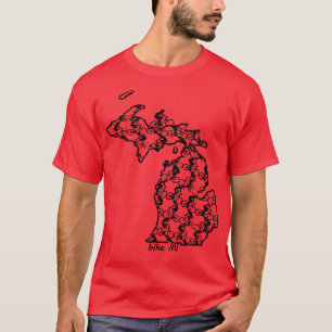 Vintage Michigan State Biking Bike MI Bike Riding  T-Shirt