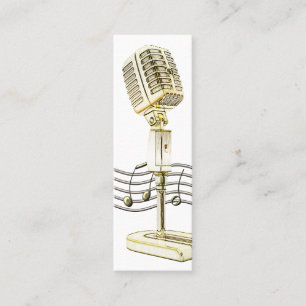 Vintage Microphone Mini Profile Card
