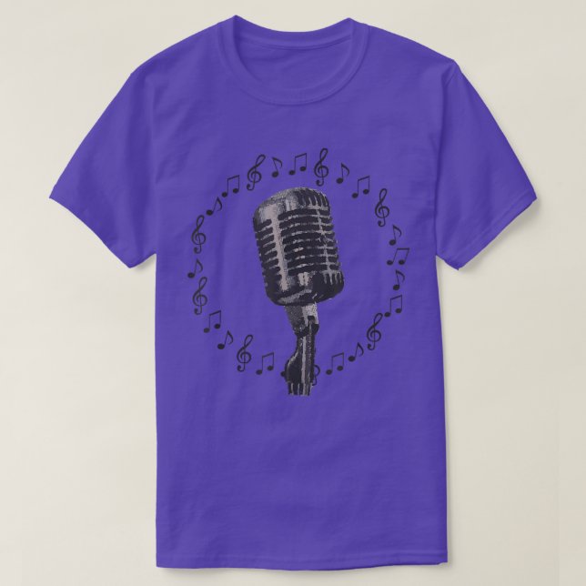 Vintage Microphone Music 3158 T-Shirt (Design Front)