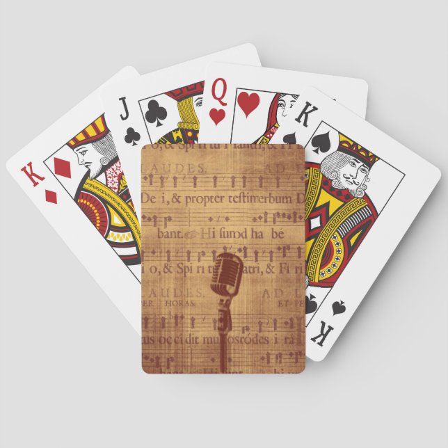 Vintage Microphone Playing Cards (Back)