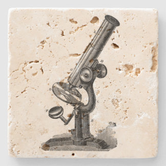 Vintage Microscope Stone Coaster