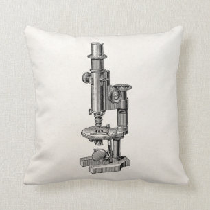 Vintage Microscopes Old Antique Science Microscope Cushion