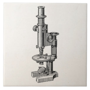 Vintage Microscopes Old Antique Science Microscope Tile
