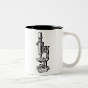 Vintage Microscopes Old Antique Science Microscope Two-Tone Coffee Mug