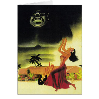 Vintage Mid-Century Tiki lounge menu card