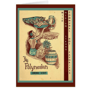 Vintage Mid-century Tiki Menu