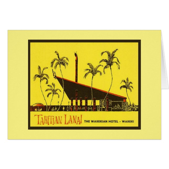 Vintage Mid-century Tiki Menu (Front Horizontal)