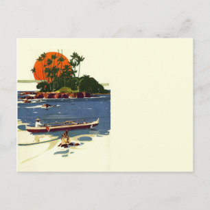 Vintage Mid-century Tiki Postcard