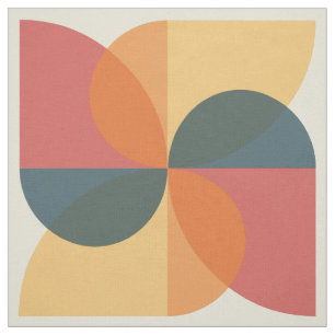 Vintage Midcentury Pinwheel Art Fabric