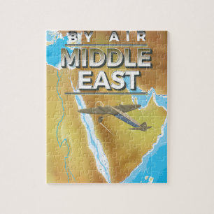Vintage Middle East Travel Poster Jigsaw Puzzle