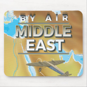 Vintage Middle East Travel Poster Mouse Mat