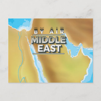 Vintage Middle East Travel Poster Postcard