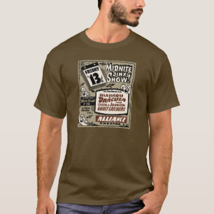 Vintage Midnight Jinx Show Spook Show Poster Art T-Shirt