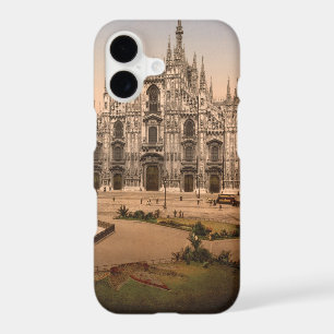 Vintage Milan Cathedral and Piazza, Italy