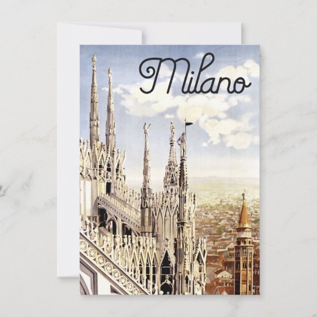Vintage Milan Greeting Card (Front)