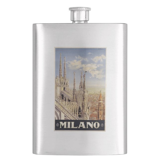 Vintage Milano Milan Italy flask (Front)