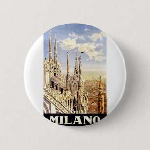 Vintage Milano Travel 6 Cm Round Badge