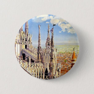 Vintage Milano Travel 6 Cm Round Badge