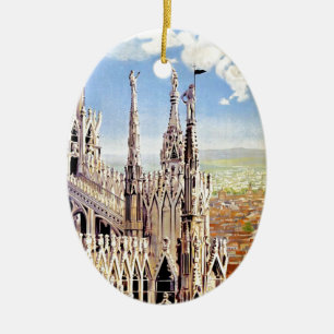 Vintage Milano Travel Ceramic Tree Decoration