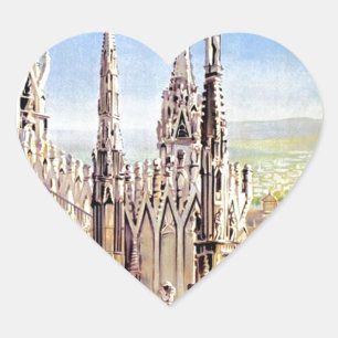 Vintage Milano Travel Heart Sticker