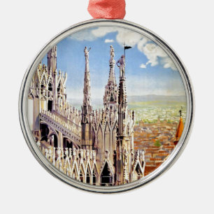 Vintage Milano Travel Metal Tree Decoration
