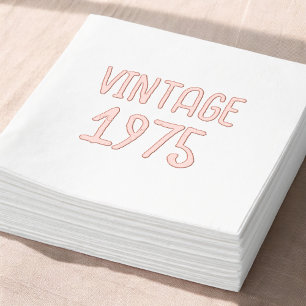Vintage Milestone Birthday Keepsake Foil Napkins