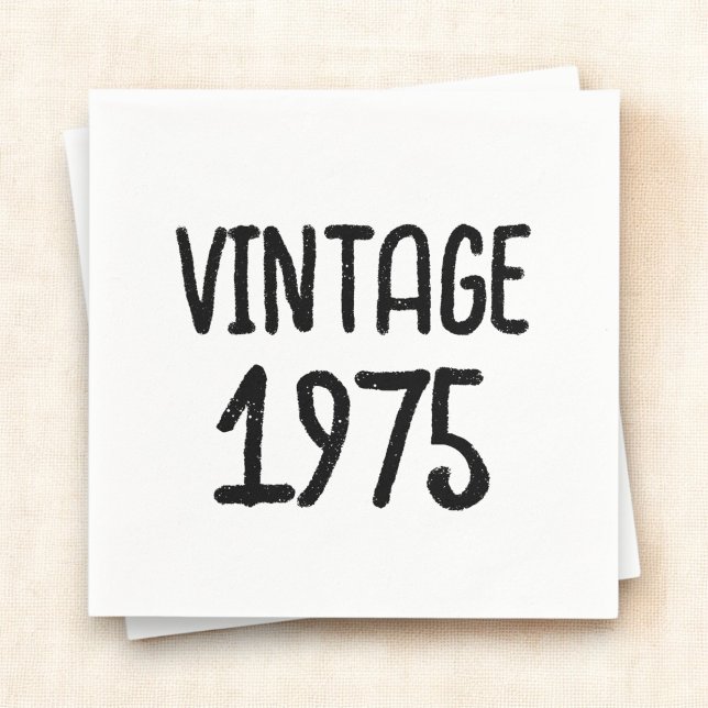 Vintage Milestone Birthday Keepsake Napkin (Creator Uploaded)