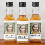 Vintage Milestone Birthday Photo Keepsake Liquor Bottle Label<br><div class="desc">Add a touch of nostalgia to your celebration with Vintage Milestone Birthday Photo Keepsake Label.</div>