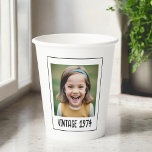 Vintage Milestone Birthday Photo Keepsake Paper Cups<br><div class="desc">Elevate your celebration with our Vintage Milestone Birthday Photo Keepsake Paper Cups! These stylish cups feature a classic vintage design, personalised with a memorable photo and milestone date for a unique touch. Crafted from high-quality, durable materials, they’re perfect for serving drinks at your special event. Ideal for birthdays and significant...</div>