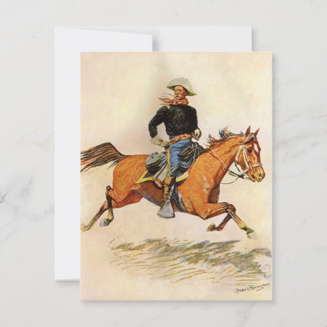 Vintage Military, A Cavalry Officer by Remington (Front)