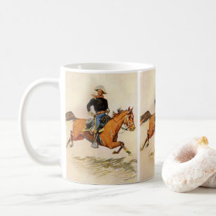 Vintage Military, A Cavalry Officer by Remington Coffee Mug