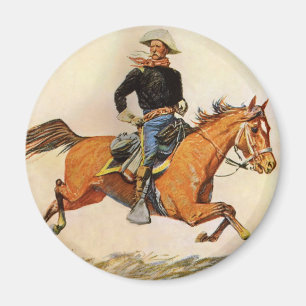 Vintage Military, A Cavalry Officer by Remington Magnet