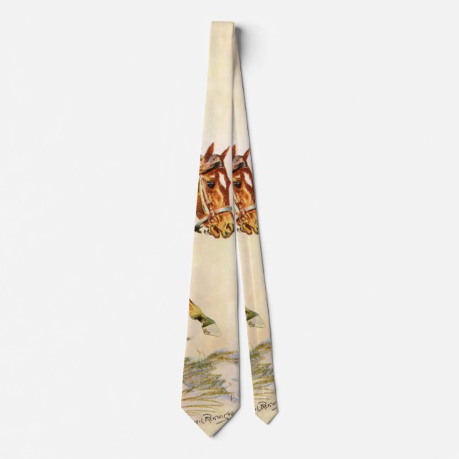 Vintage Military, A Cavalry Officer by Remington Tie (Front)