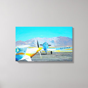 Vintage Military Aeroplane Canvas Print