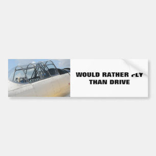 Vintage Military Aircraft Cockpit Bumper Sticker