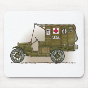 Vintage Military Ambulance Mouse Mat