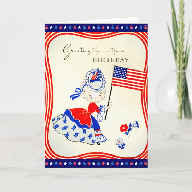 Vintage Military Birthday Card (Front)