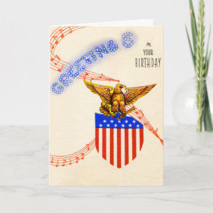 Vintage Military Birthday Card