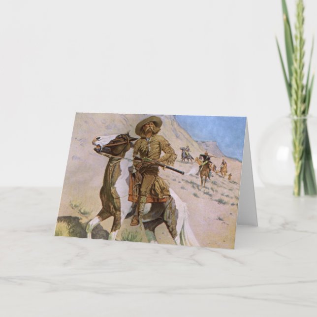 Vintage Military Cowboys, The Scout by Remington Card (Front)