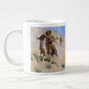 Vintage Military Cowboys, The Scout by Remington Large Coffee Mug