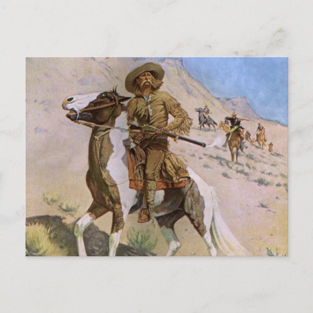 Vintage Military Cowboys, The Scout by Remington Postcard (Front)