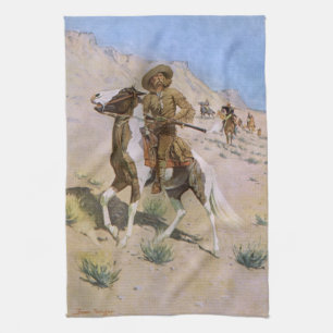Vintage Military Cowboys, The Scout by Remington Tea Towel