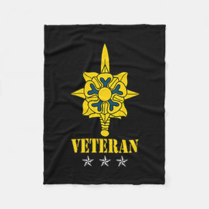Vintage Military Intelligence Corps Shirt For Men  Fleece Blanket