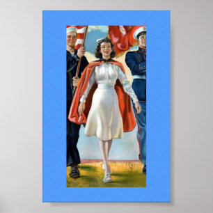 Vintage Military Nurse, Poster